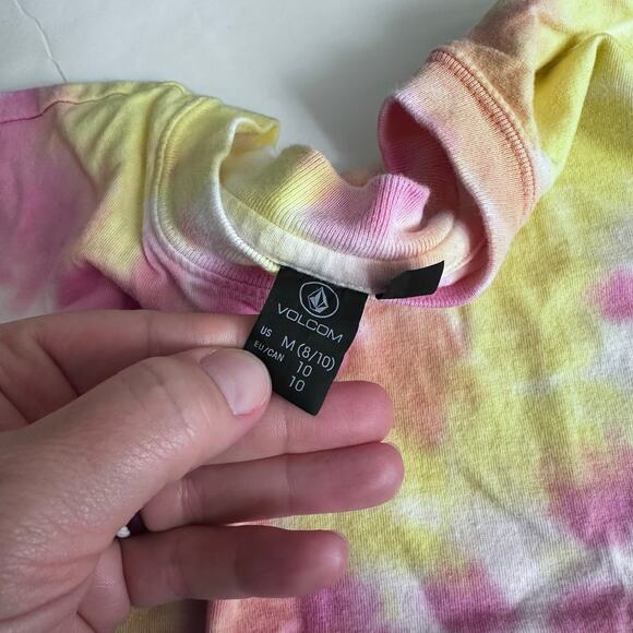 Volcom Girls' Galactic Stone Tie Dye Short Sleeve Top - Picture 3 of 3
